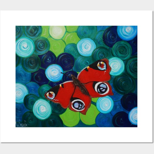 Peacock Butterfly Painting Wall Art by ArtbyKirstenSneath